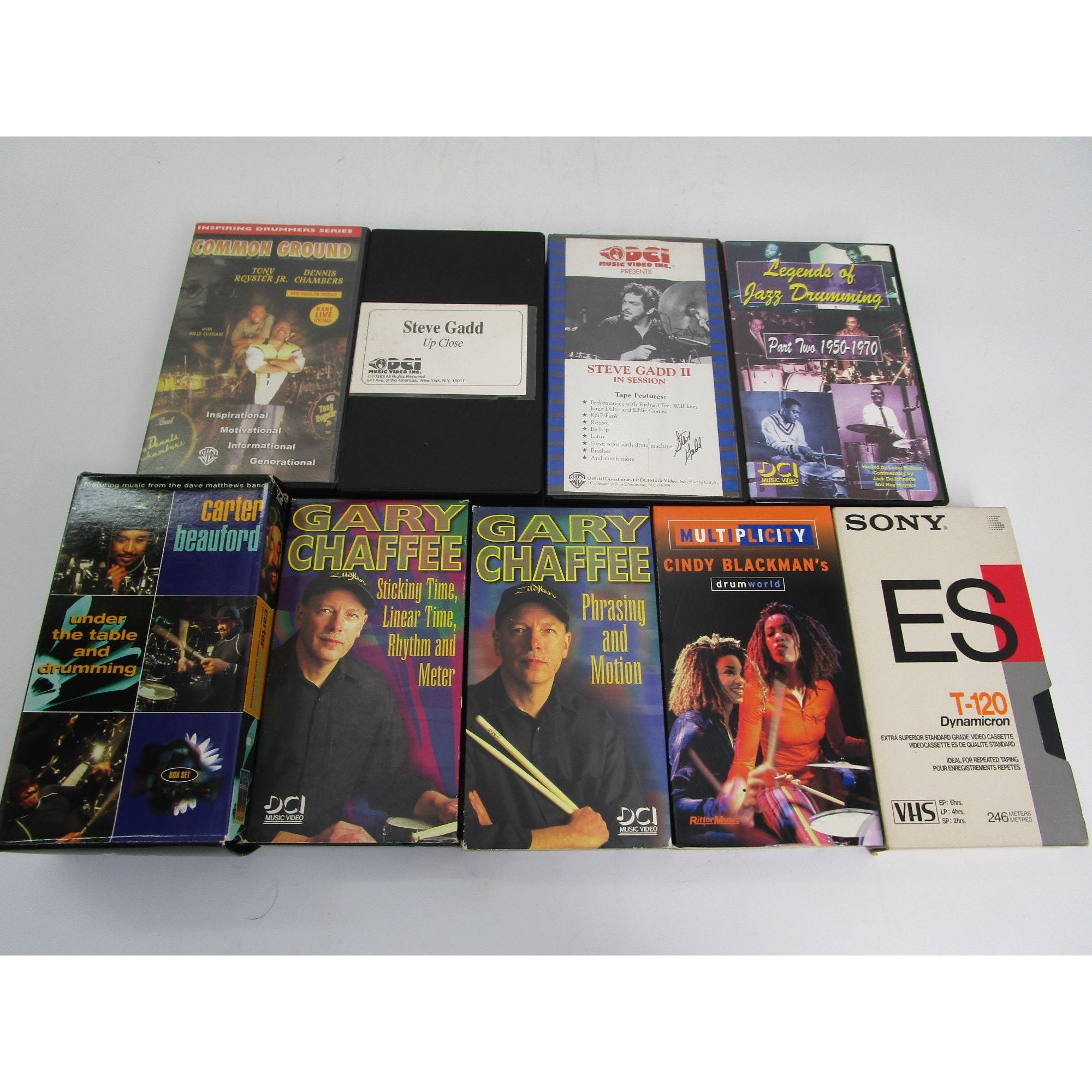 10 Vintage VHS Drum Instructional Videos Jazz Signed Steve