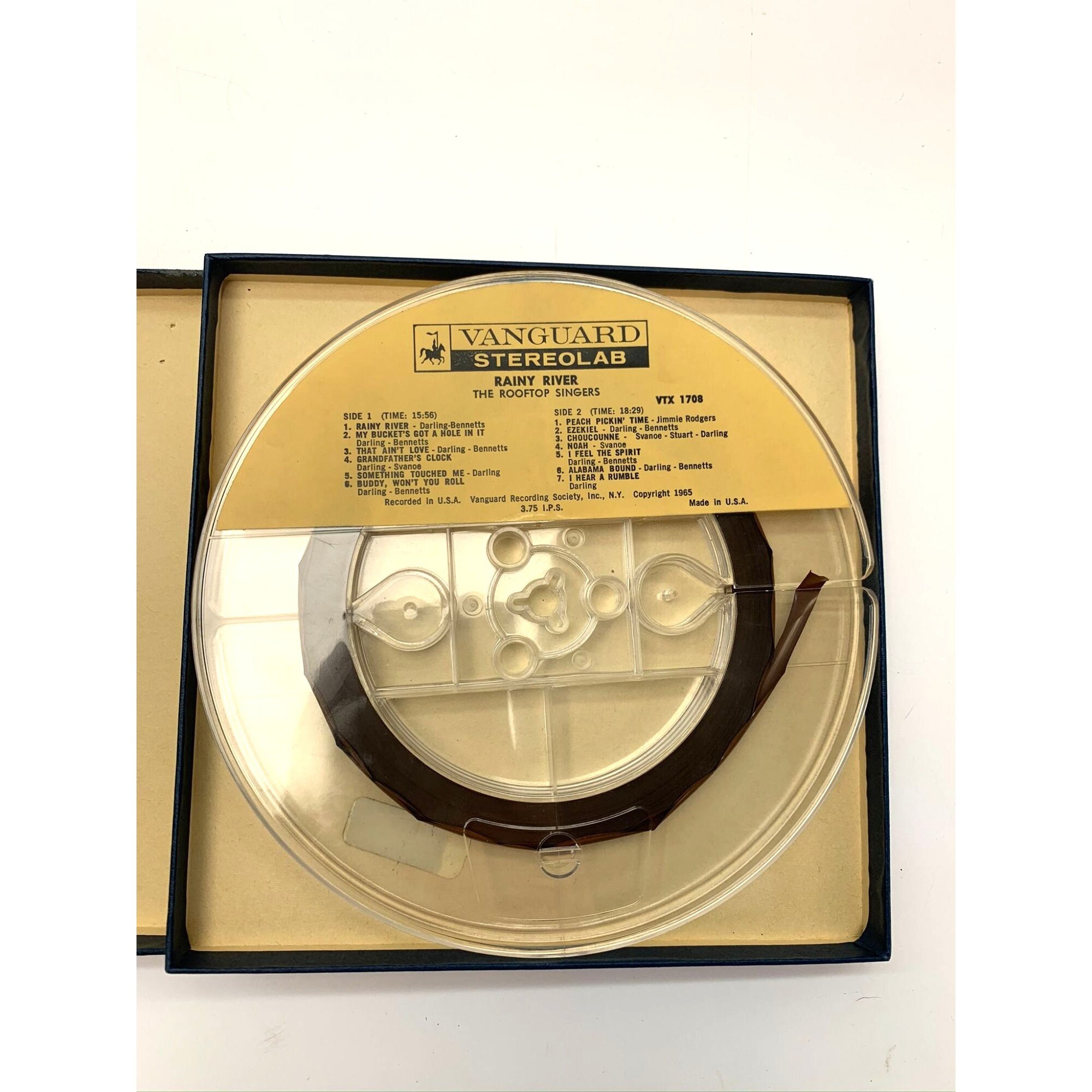 Vintage Reel to Reel Tape the Rooftop Singers Rainy River