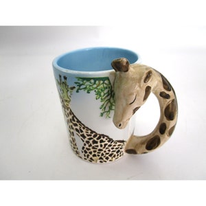 Vintage Five and Dime 4074 Giraffe Handle Designer Coffee Mug Cup 1980s