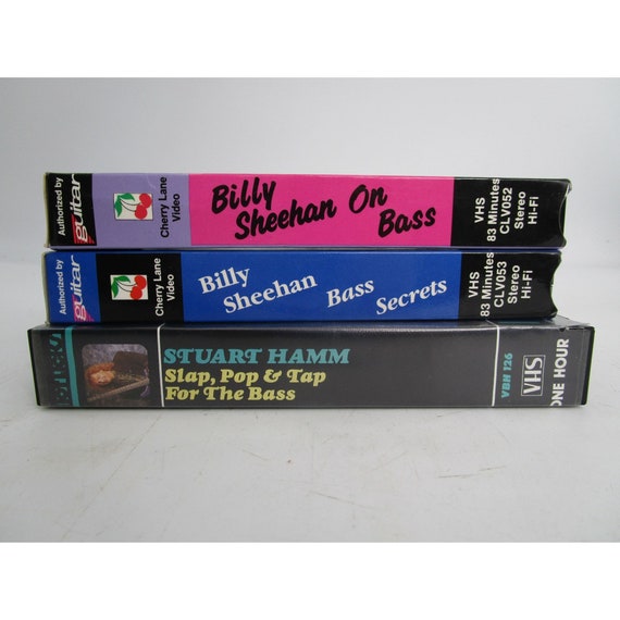 ミュージック Bass Day 97 Featuring Billy Sheehan VHS Vintage VHS Lot of 3 Instructional Bass Guitar Videos Billy