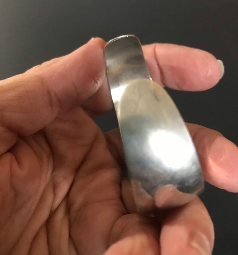 Vintage Silver Engraved Resort Island Cuff Bracelet Plated?