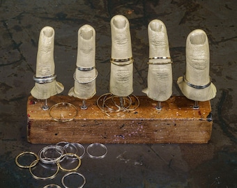 Ring Holder - Collected Fingers / Ring Tree Hand - Goth Art / Goth Decor - Horror Art / Decor - Oddity / Curiosity - Creepy Jewelry Display