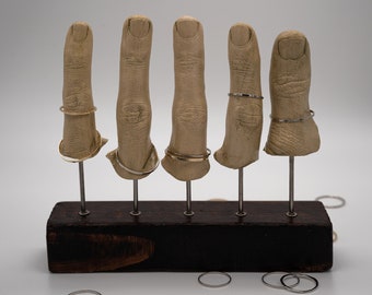 Ring Holder - Collected Fingers / Ring Tree Hand - Goth Art / Goth Decor - Horror Art / Decor - Oddity / Curiosity - Creepy Jewelry Display