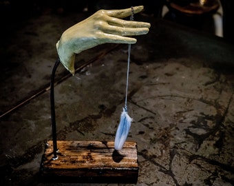 Child Hand Neclace Holder - Goth Art - Horror Art - Oddity - Curiosity - Pierce - Jewelry Stand - Creepy