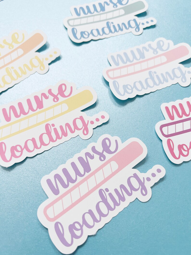 Future Nurse Sticker Pack, Nursing Student, Nurse Loading Stickers (Set of 6) bild 2