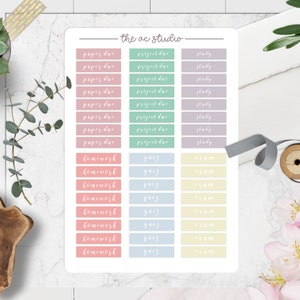 School Planner Stickers, Student Planner Stickers, Academic Planner Stickers (Version 1)