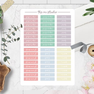 School Planner Stickers, Student Planner Stickers, Academic Planner Stickers (Version 1)