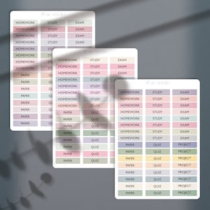 BUNDLE! College Planner Stickers, Student Planner Stickers, School Planning Stickers, Floral Tone (3 Sticker Sheets)