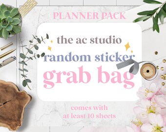 Mystery Grab Bag - Planner Pack - Planner kit stickers, Comes with at least 10 sheets