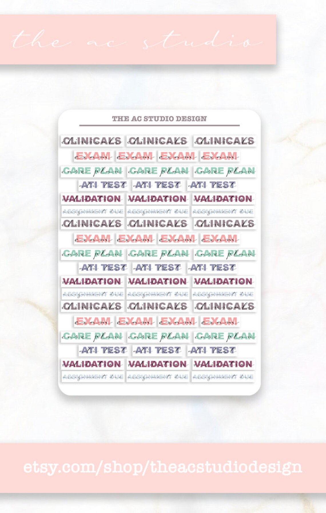 Nursing School Planner Stickers Nursing Student Planner Etsy