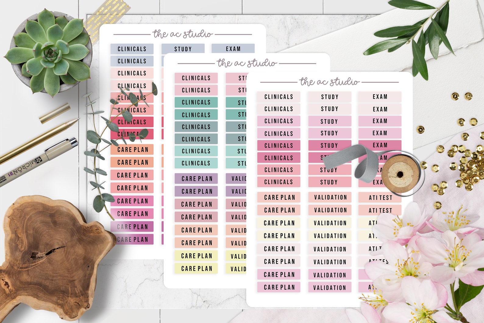 BUNDLE Nursing School Planner Stickers Student Planner Etsy