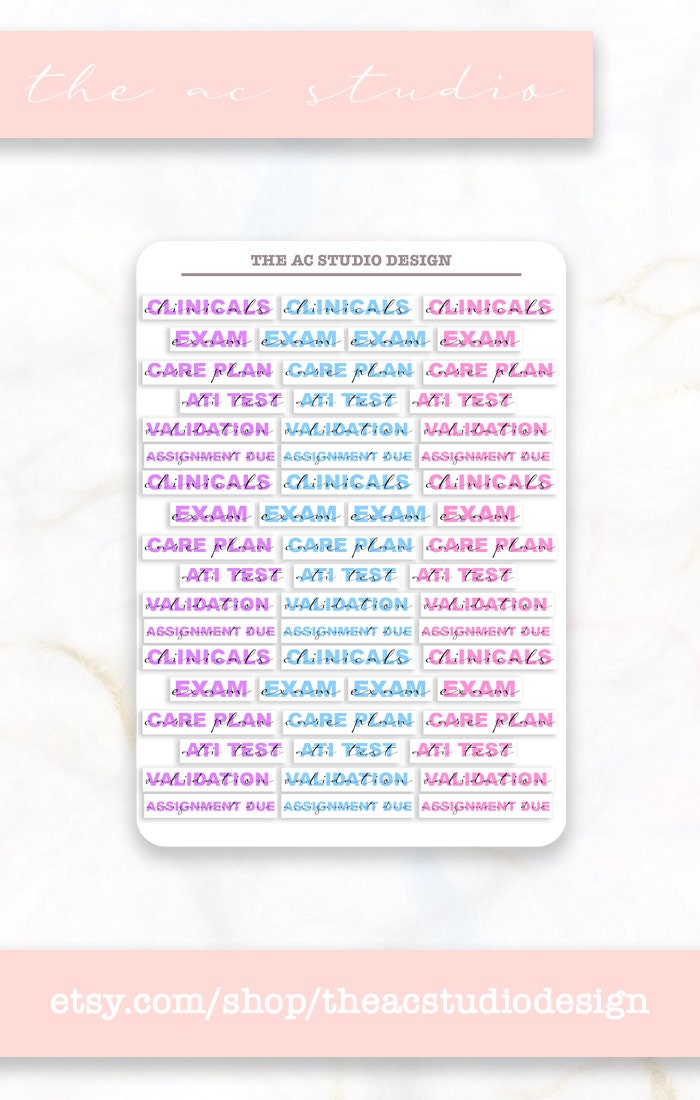 Nursing School Planner Stickers Nursing Student Planner Etsy