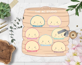 Bao Down Bish Sticker SET, Dumpling Stickers, #VeryAsian Support Sticker (1 Sticker Sheet)