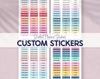 BUNDLE! CUSTOMIZE College Planner Stickers, Student Planner Stickers, Academic Planning Stickers (4 Sticker Sheets)
