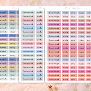 BUNDLE! College Planner Stickers, Student Planner Stickers, School Planning Stickers, Light Set (3 Sticker Sheets)