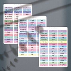 BUNDLE! College Planner Stickers, Student Planner Stickers, School Planning Stickers, Jewel Tone (3 Sticker Sheets)