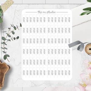 Clear School Planner Stickers, Student Planner Stickers, College Planner Stickers, Study Stickers