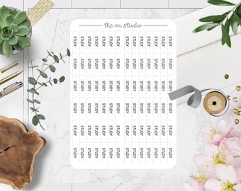 Clear School Planner Stickers, Student Planner Stickers, College Planner Stickers, Study Stickers
