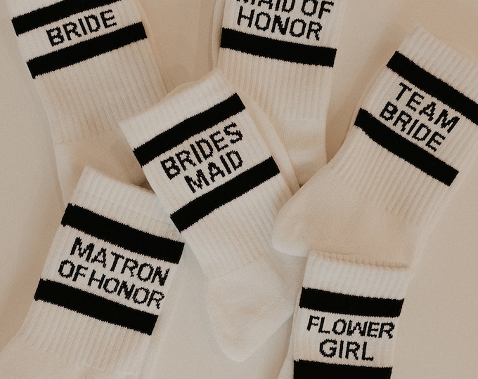 Team Bride Socks, Bachelorette Party Favor, Bridal Gift