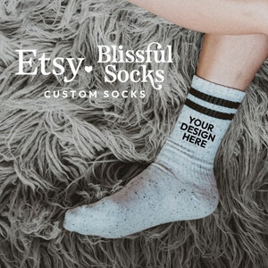 Custom Socks by Blissful Socks, Personalized Socks, Custom Socks, Pilates Studio Socks, Small Business Socks, Brand Socks image 4