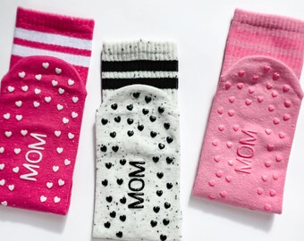 Mom Grippy Socks, New Mom Gift, Labor Hospital Socks, Baby Shower Gift, Mothers Day Gift, Push Present