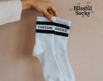 Custom Socks by Blissful Socks, Personalized Socks, Custom Socks, Pilates Studio Socks, Small Business Socks, Brand Socks