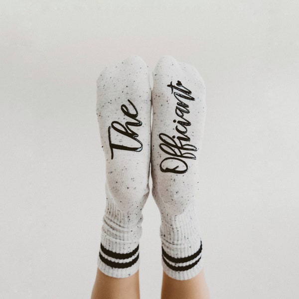 The Officiant Socks, Grippy Non-Slip Socks, Thank You or Proposal Gift for Wedding Officiant by Blissful Socks