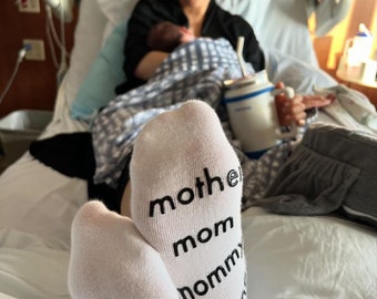 Mom and Dad Socks, New Parent Gift, Matching Socks for Mom and Dad, Labor Hospital Socks, Baby Shower Gift, Mothers Day Gift, Pregnancy Gift