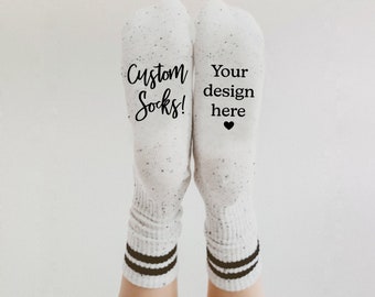 Custom Grippy Socks by Blissful Socks, Personalized Socks, Custom Socks, Pilates Studio Socks, Small Business Socks, Brand Socks