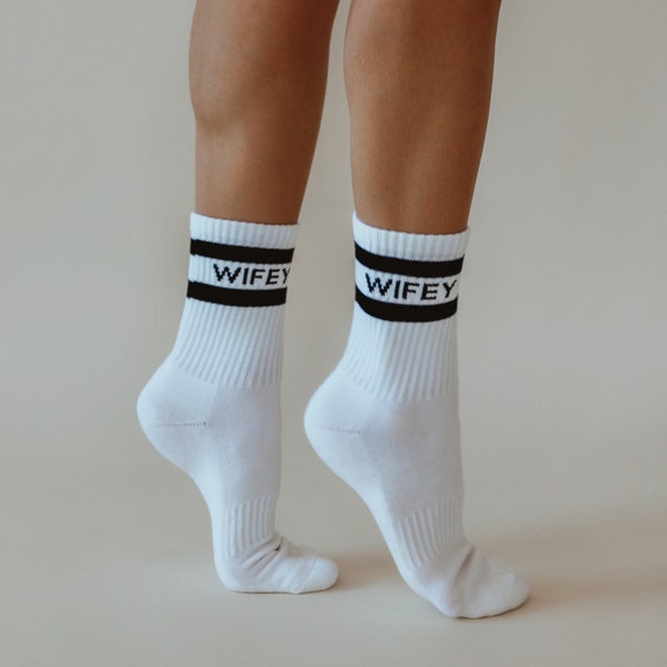 Wifey Socks, Bride Socks, Bridal Shower Gift, Bridal Party Gift, Wedding Party Proposal Socks by Blissful Socks