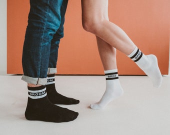 Bride and Groom Socks, Wedding Party Gift