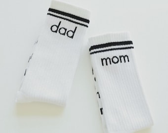 Matching Mom and Dad Socks, New Parent Gift, Blissful Socks