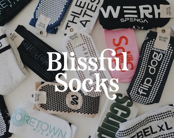 Custom Grippy Socks, Personalized Brand Logo, Pilates Socks