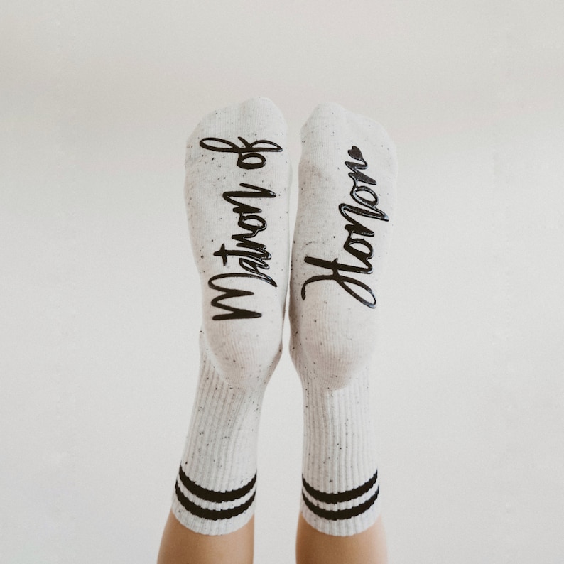 Bridesmaid Sock, Proposal Socks, , Bridal Party Socks,Wedding Socks, Bridesmaid Proposal Gift, Grip Socks image 10