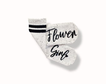 Flower Girl Socks, Wedding Party Gift, Bridal Cotton Blend Socks