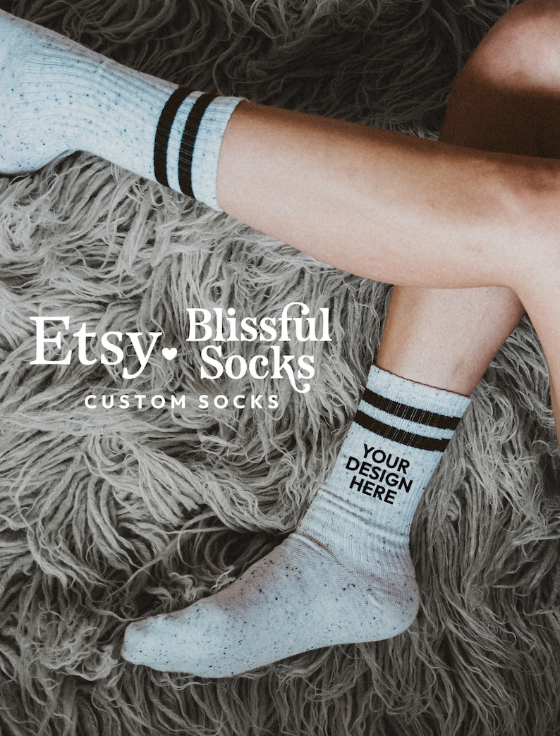 Custom Socks by Blissful Socks, Personalized Socks, Custom Socks, Pilates Studio Socks, Small Business Socks, Brand Socks image 4