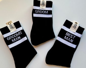 Best Man Socks, Groomsman Socks, Gift for Best Man, Groom Gift, Wedding Party Gift, Unique Bachelor Bachelorette Gift, Blissful Socks