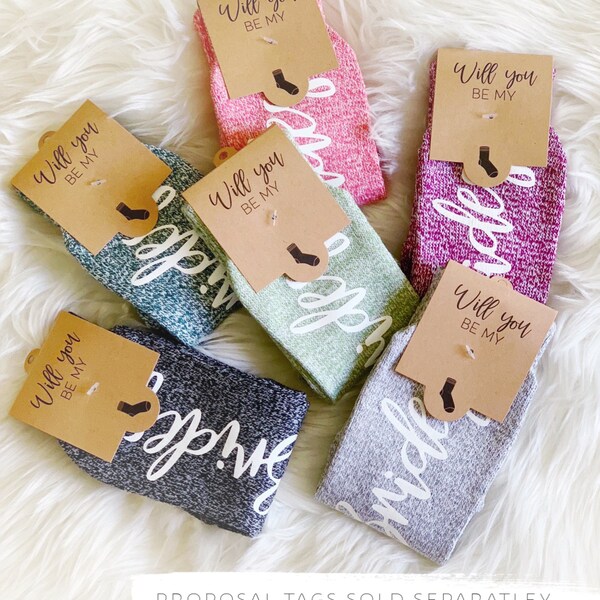 Bridesmaid Socks, Wedding Party Socks, Bridal Party Socks, FREE SHIPPING,Wedding Socks, Custom Socks, Bridesmaid Proposal Gift