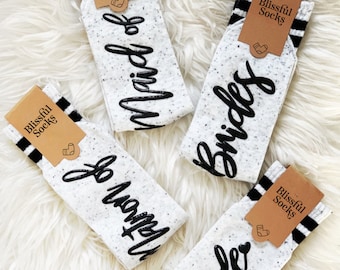 Bridesmaid Sock, Proposal Socks, , Bridal Party Socks,Wedding Socks, Bridesmaid Proposal Gift, Grip Socks