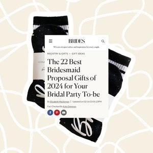 Bridesmaid Sock, Proposal Socks, , Bridal Party Socks,Wedding Socks, Bridesmaid Proposal Gift, Grip Socks image 9