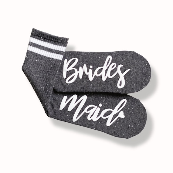 Unique Bridesmaid Proposal Gift, Bridesmaid Socks, Grippy Socks