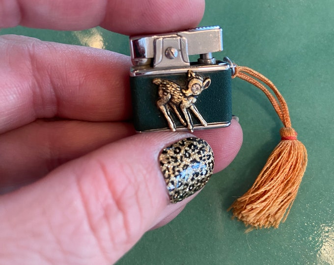 Vintage Keychain Lighter Prince midget Japan Deer Fawn Cute Etsy