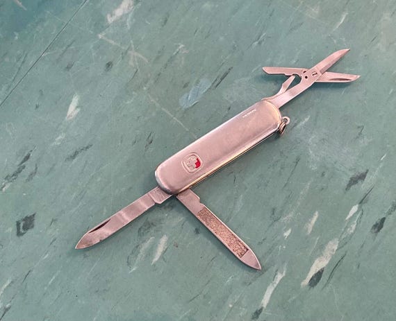 Vintage Swiss Army Knife Wenger Esquire Stainless Steel Vintage