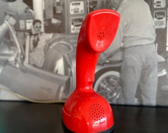 Vintage phone Ericofon RED , space age rotary phone cobra Ericsson, Ericofon DBJ 500, Sweden