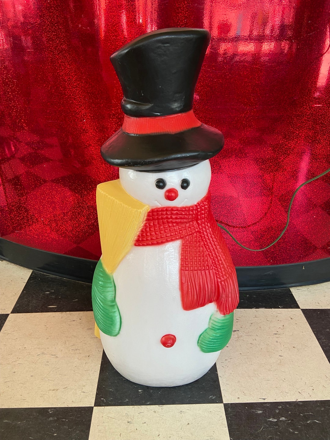 Vintage Blow Mold Snowmannull