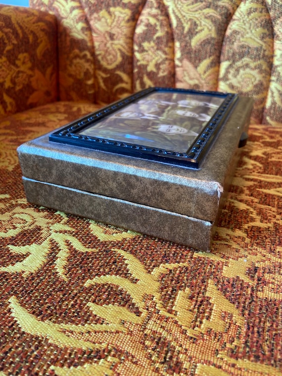 Vintage Buxton travel jewelry box photo 1960’s gold b… Gem