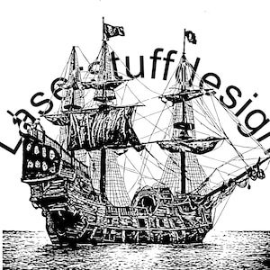Pirate Ship SVG Vector File
