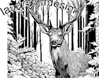 Buck Deer Vector SVG