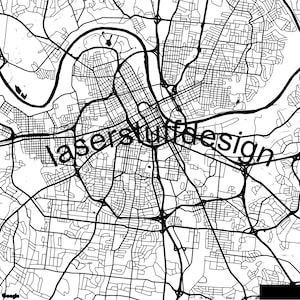 Nashville, Tennessee digitale kaart SVG-bestand