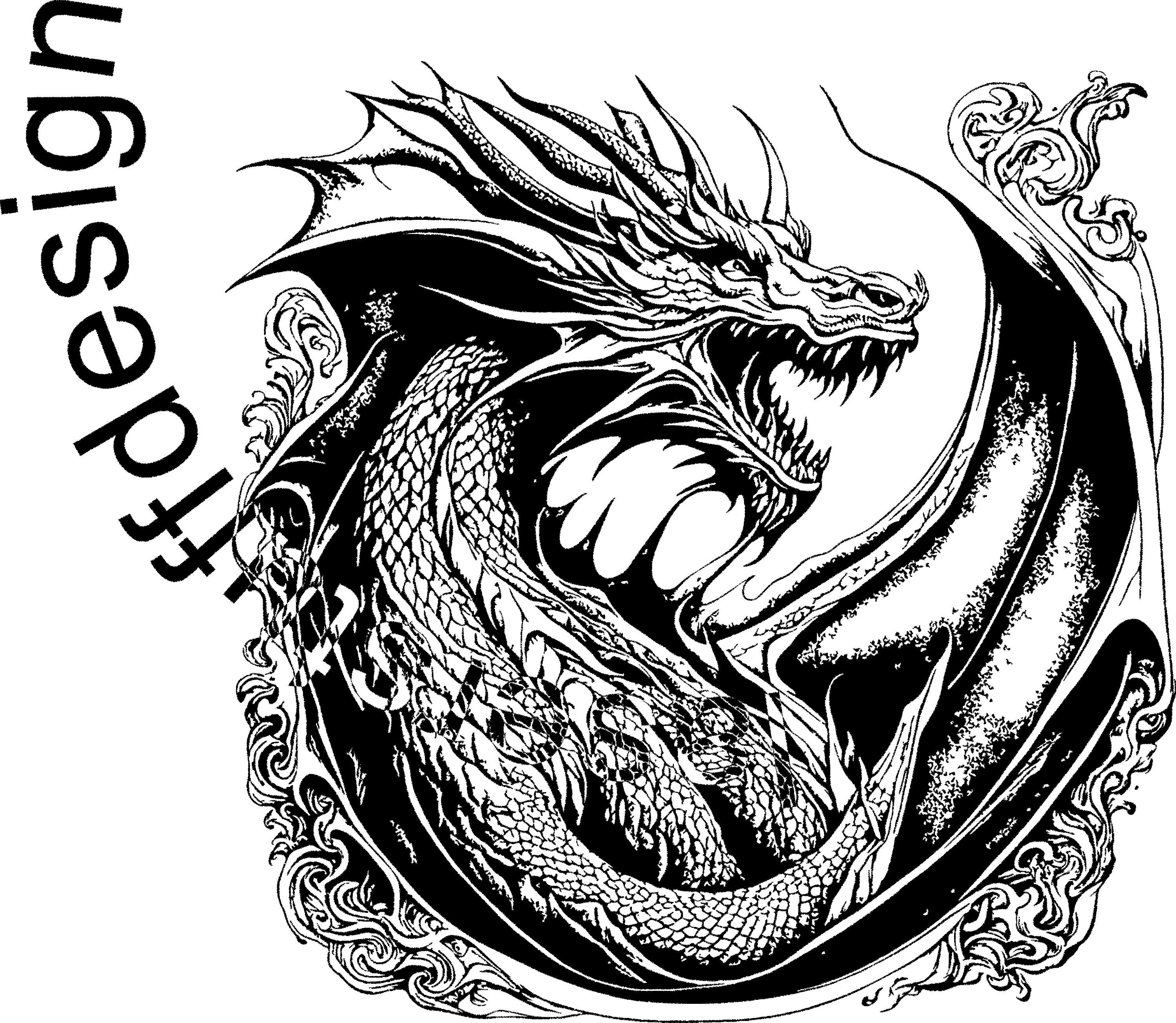 Dragon Vector File Svg - Etsy